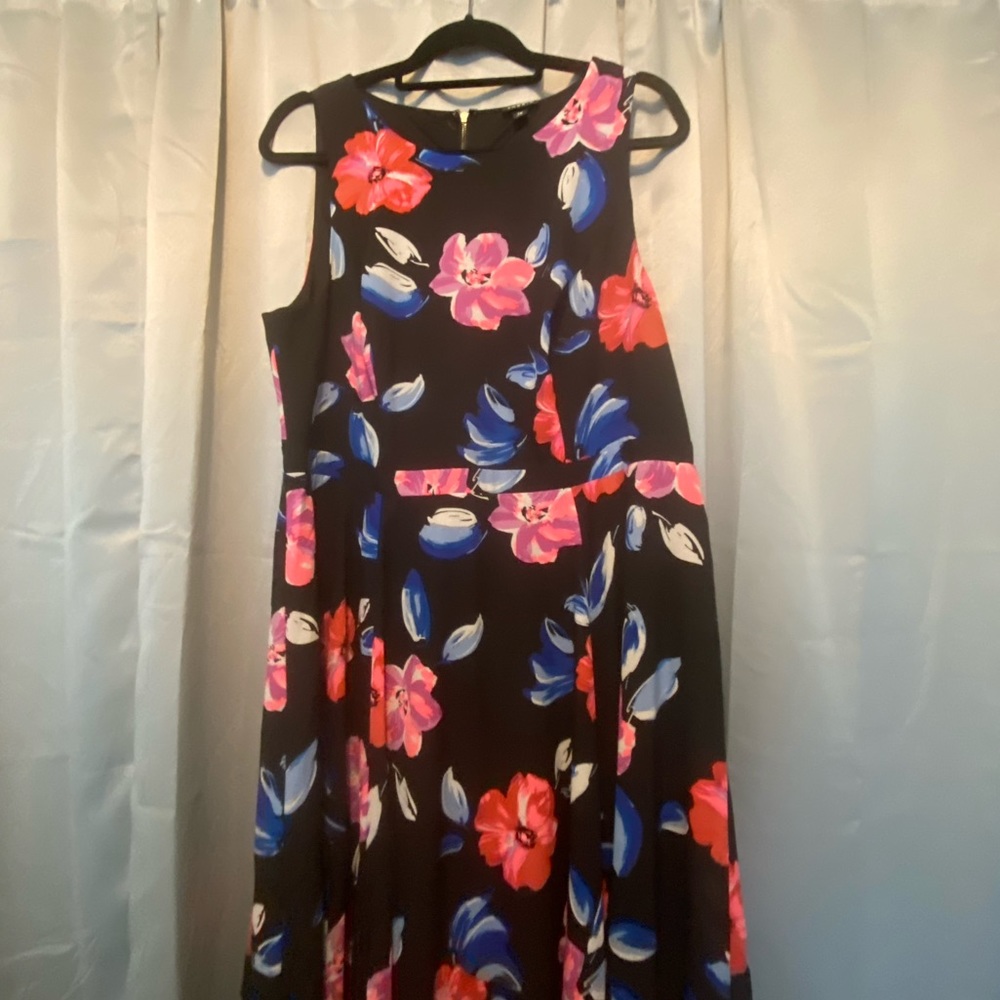 Torrid Floral on Black Maxi Dress